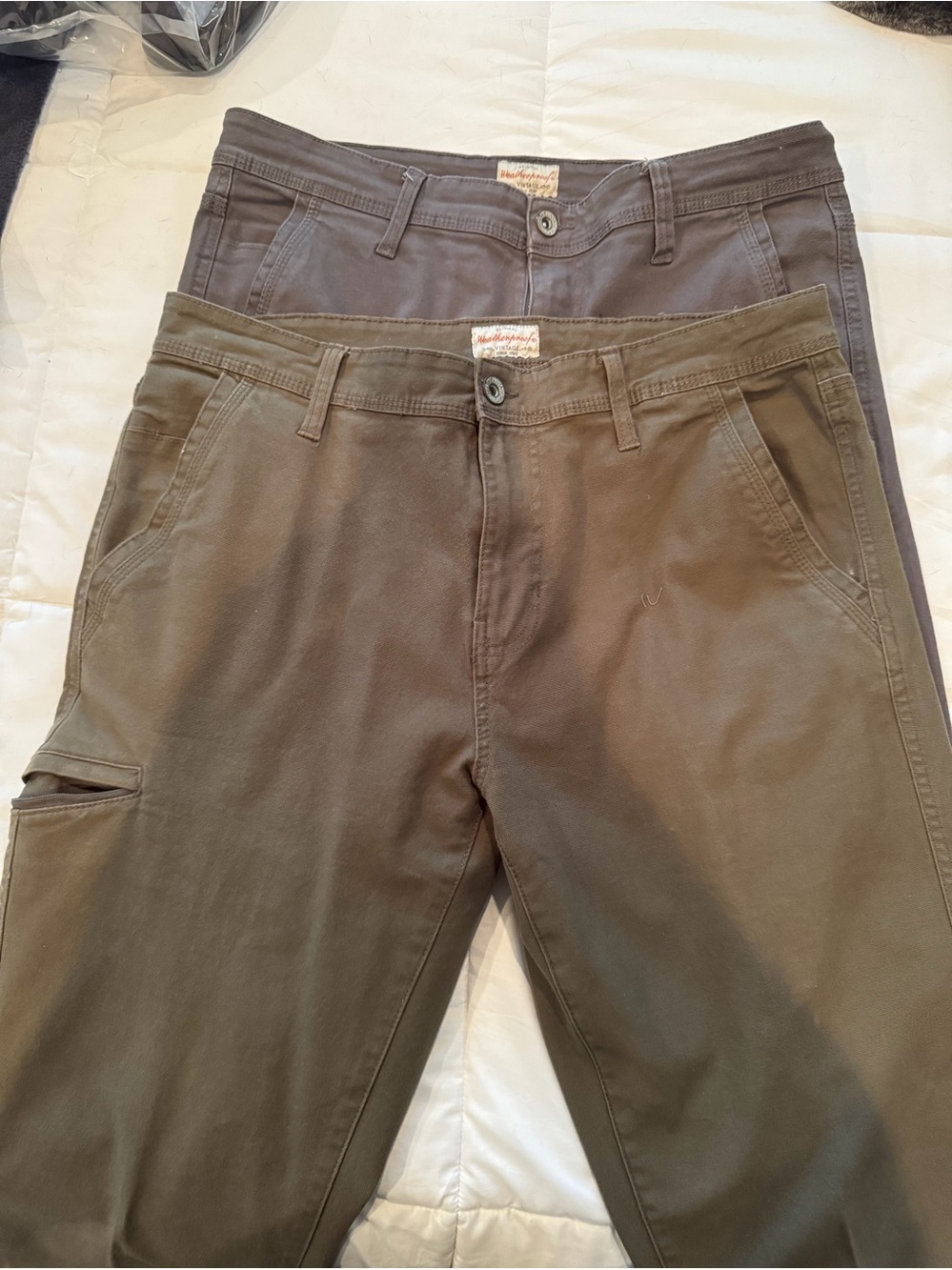 Weatherproof Vintage- lot of 2 pairs, size 34x32, mens utility pants